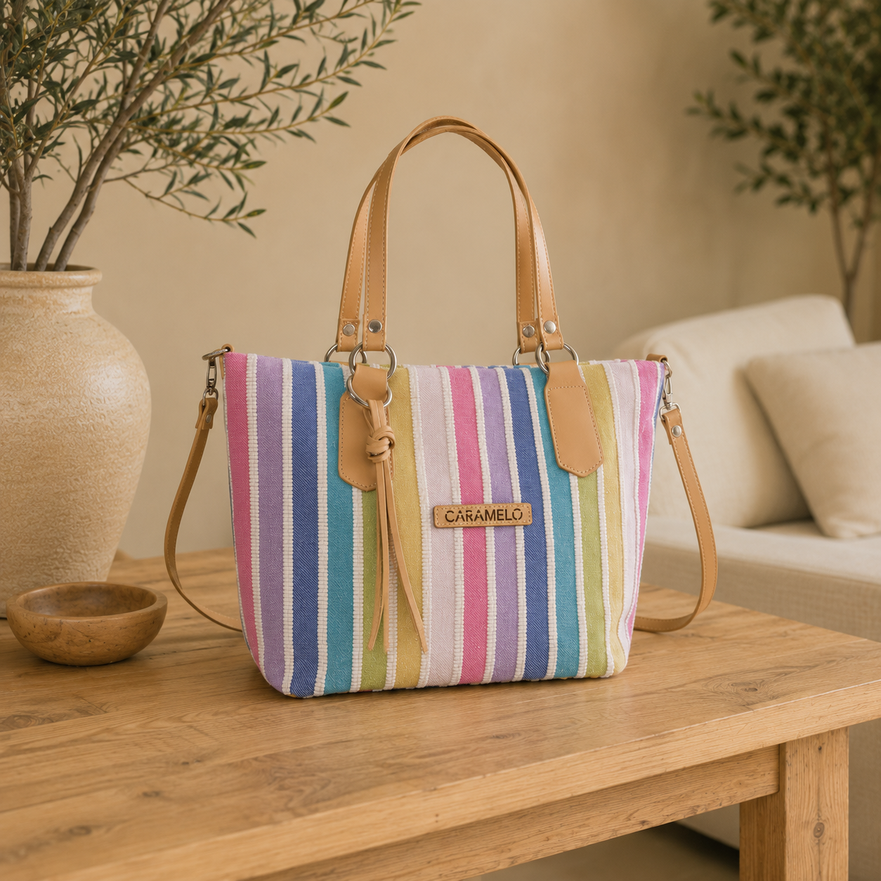 Sac bandoulière multicolore