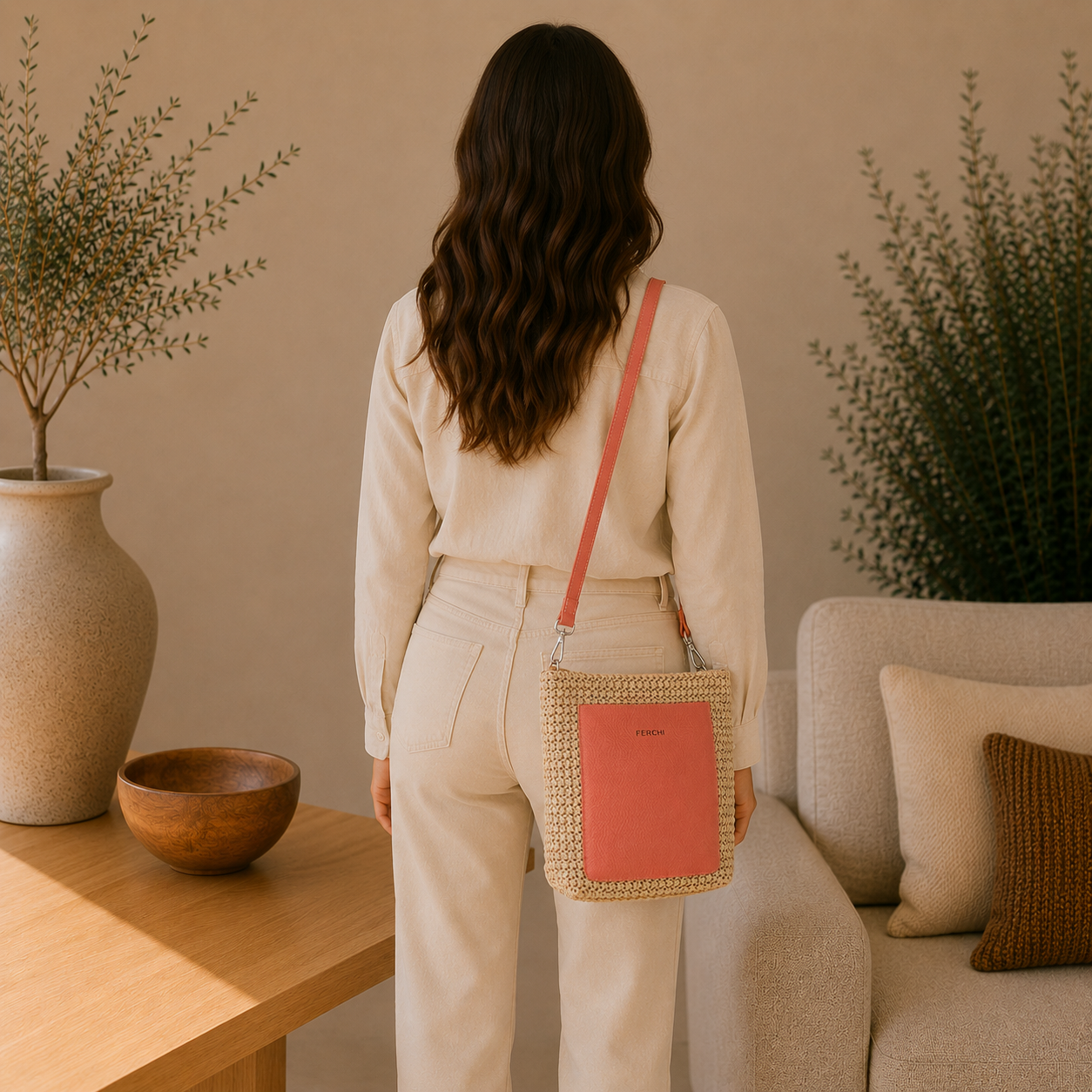 Sac bi matière "Corail"