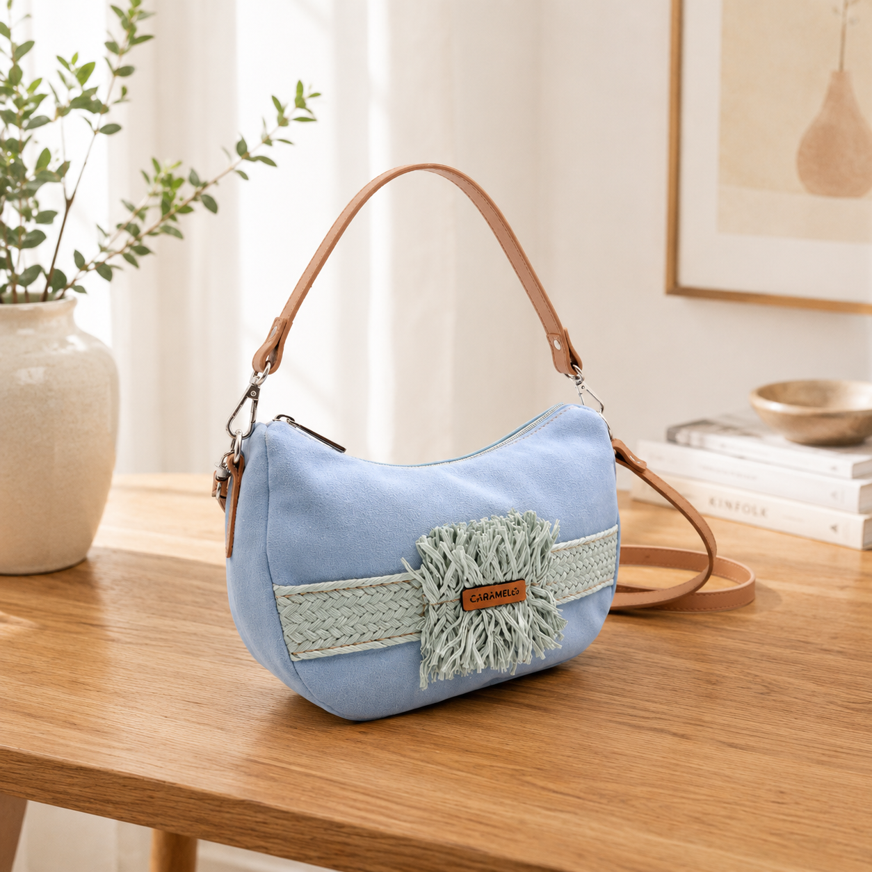 Sac à main bleu ciel