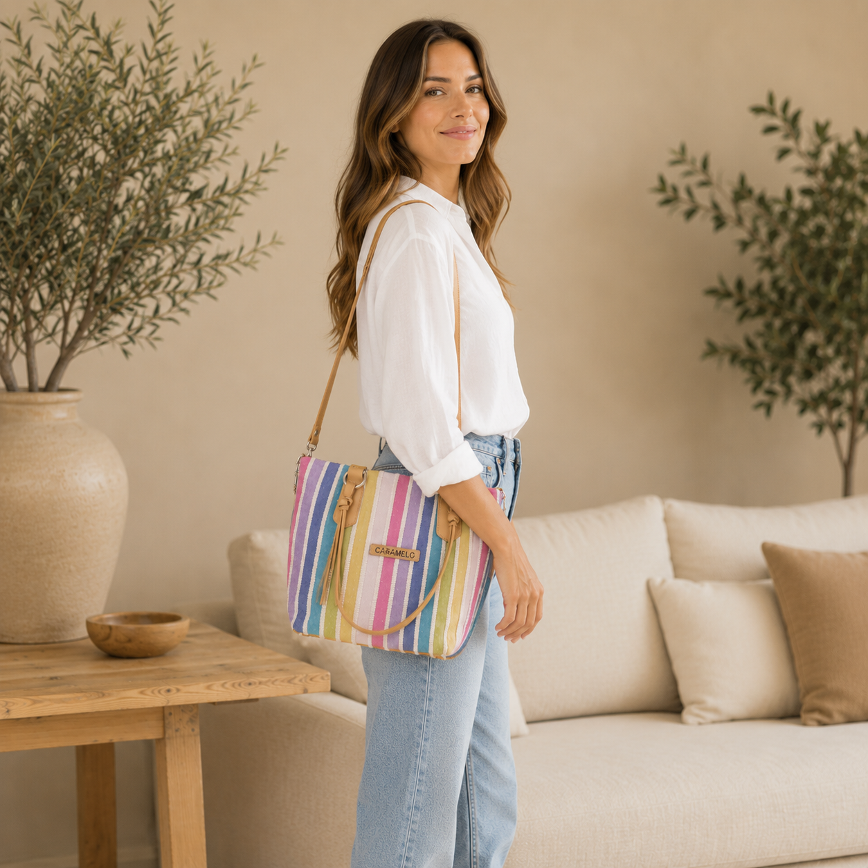 Sac bandoulière multicolore
