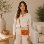 Sac en cuir orange
