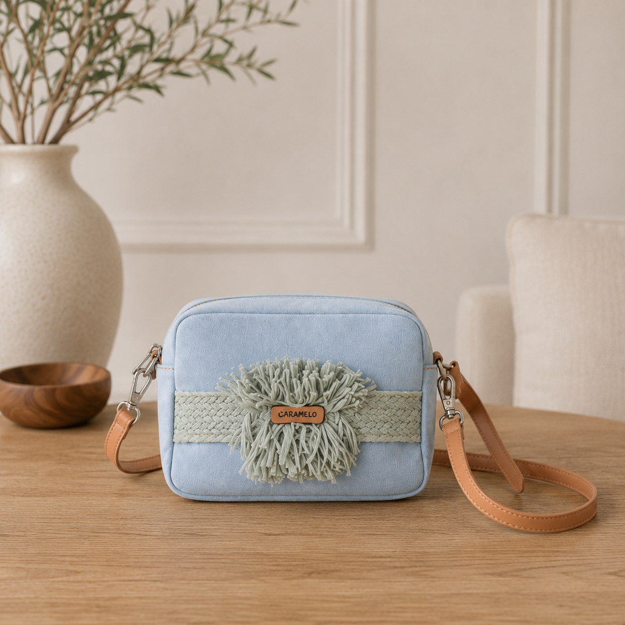 Sac bandoulière bleu ciel
