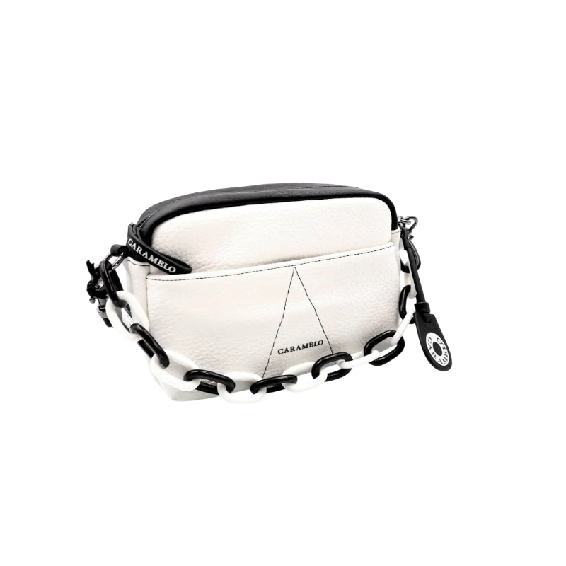 Sacoche en cuir blanc