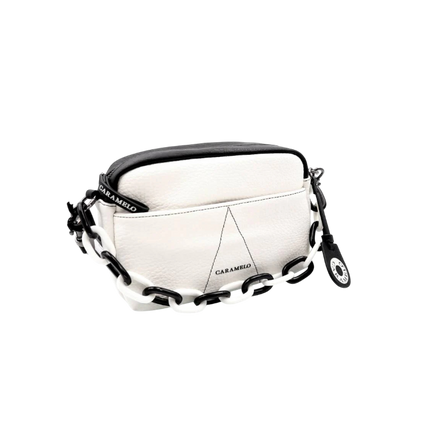 Sacoche en cuir blanc