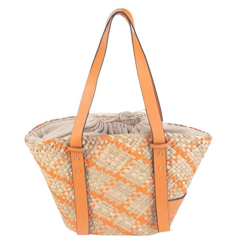 Sac bandoulière orange avec pochon