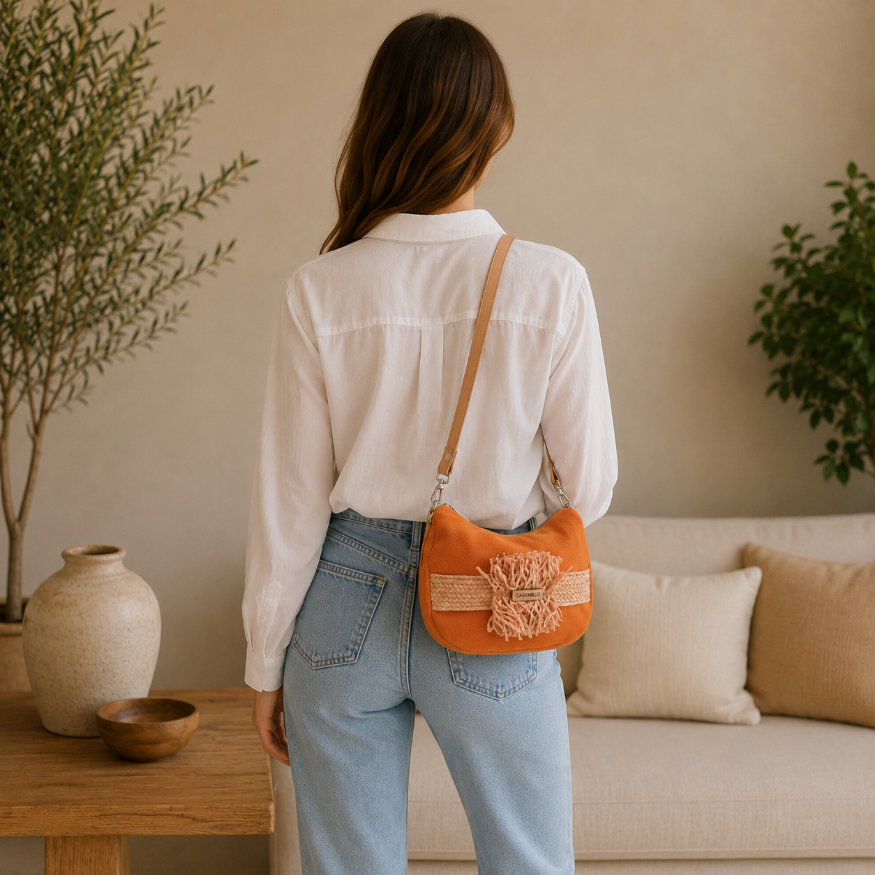 Sac bandoulière orange