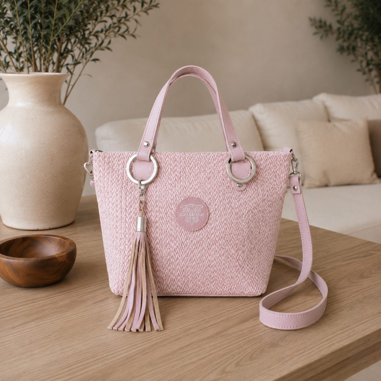 Sac bandoulière rose