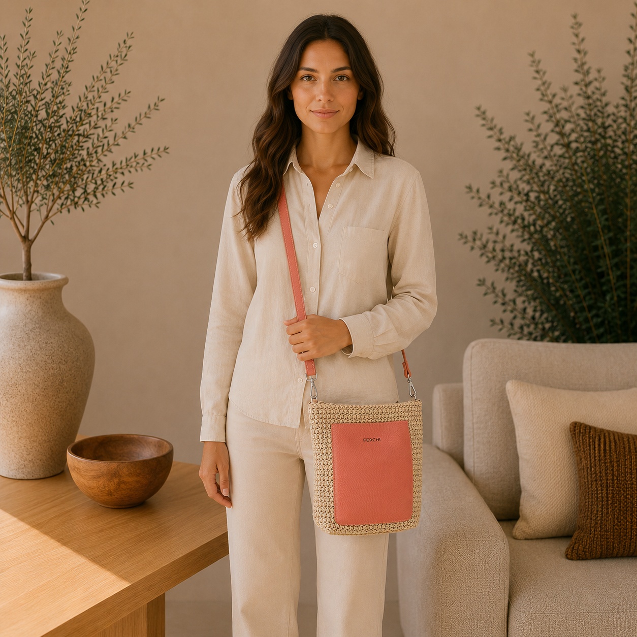 Sac bi matière "Corail"