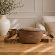Sac banane en cuir marron