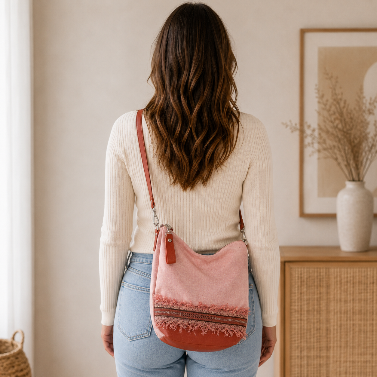 Sac à main corail
