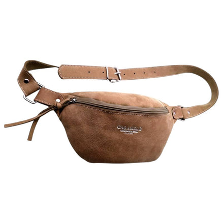 Sac banane en cuir marron