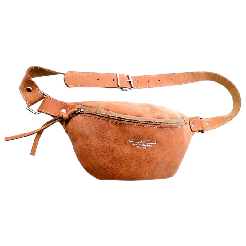 Sac banane en cuir orange