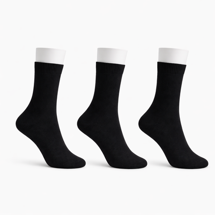 Lot de 3 Chaussettes fines Noir Longue