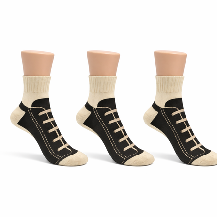 Lot de 3 Chaussetes Canvas Adulte Noir