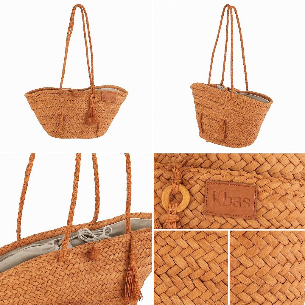 Sac en osier orange
