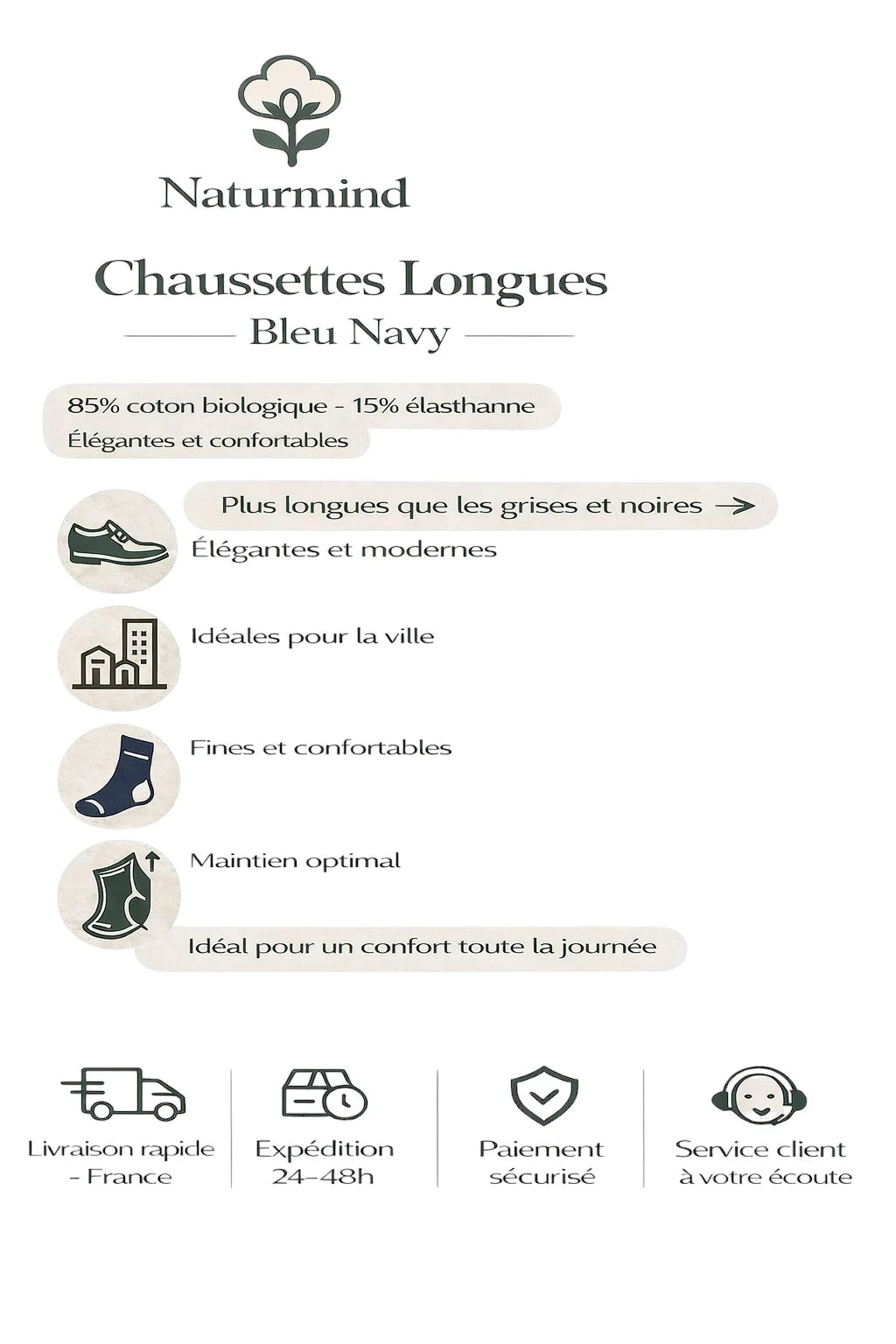 Chaussettes pour chaussures de ville Naturmindstore