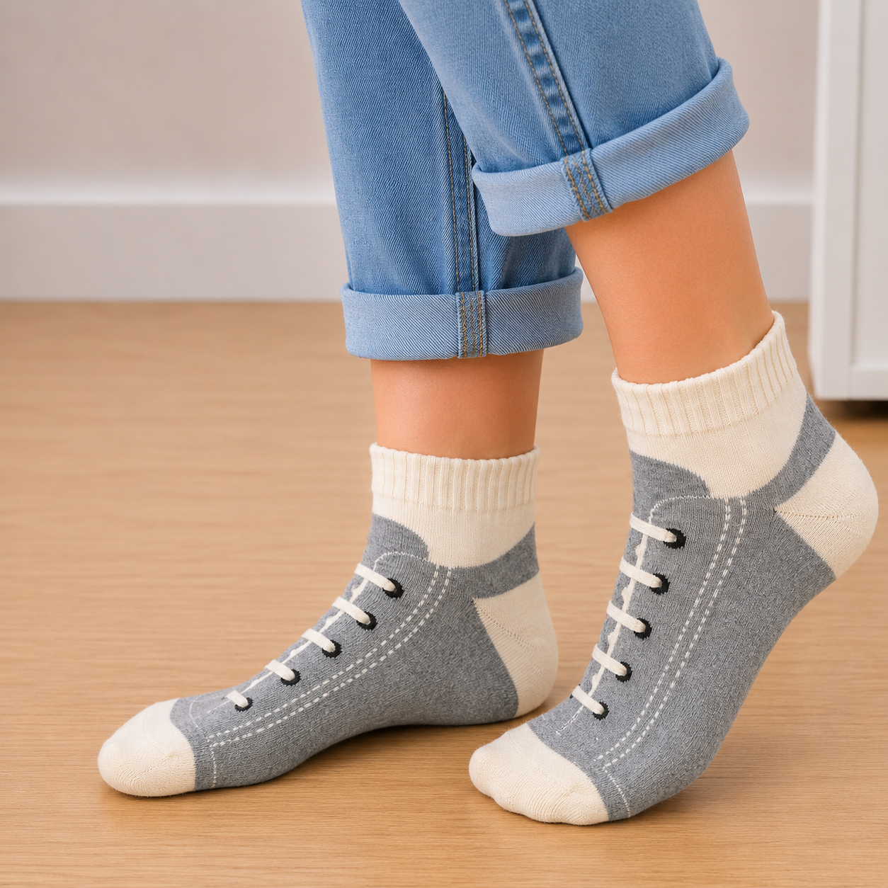 Chaussettes Canvas Gris Clair Adulte