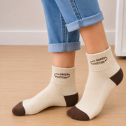 Chaussettes moyennes Marron