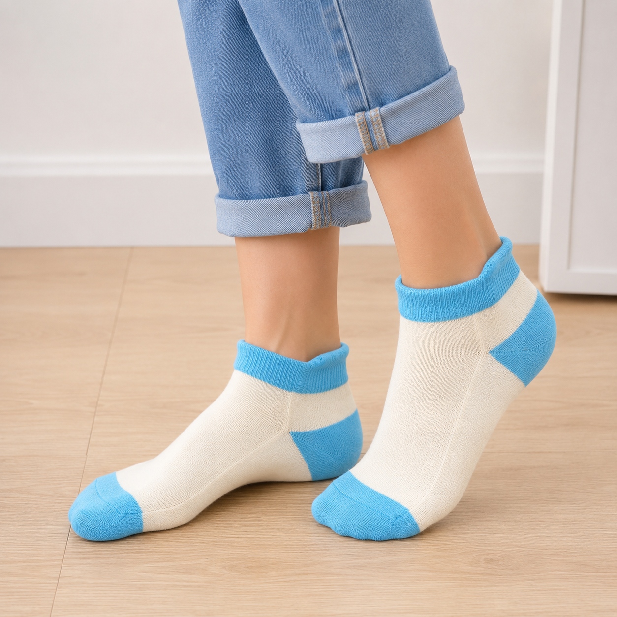 Chaussettes courtes couleur Turquoise
