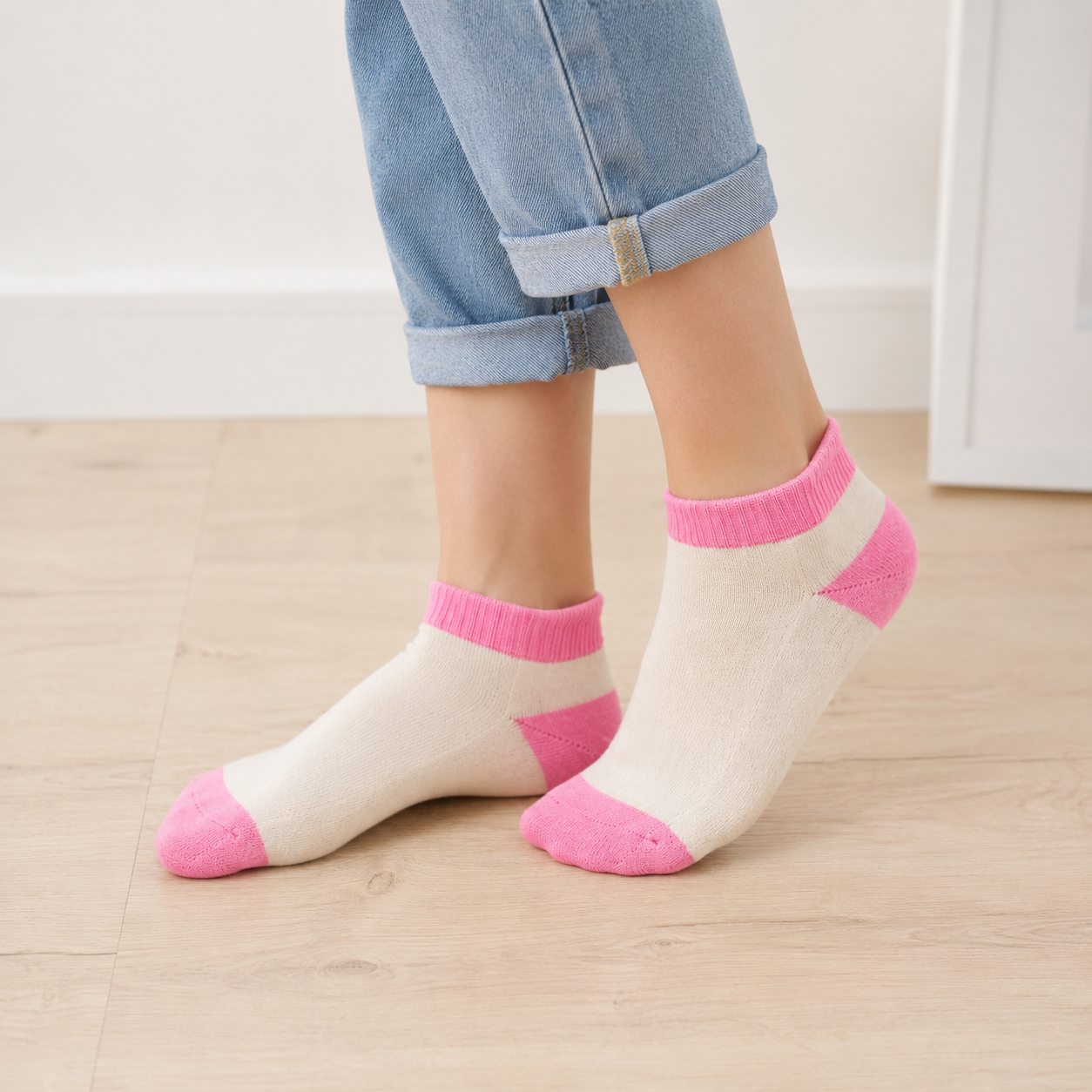 Chaussettes courtes couleur Rose