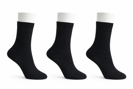 Lot de 3 Chaussettes fines Noir Longue