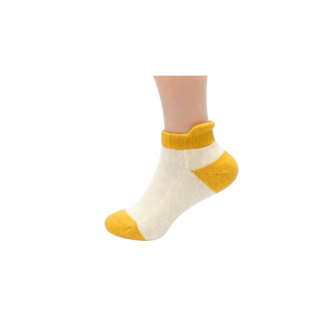 Chaussettes courtes couleur Jaune