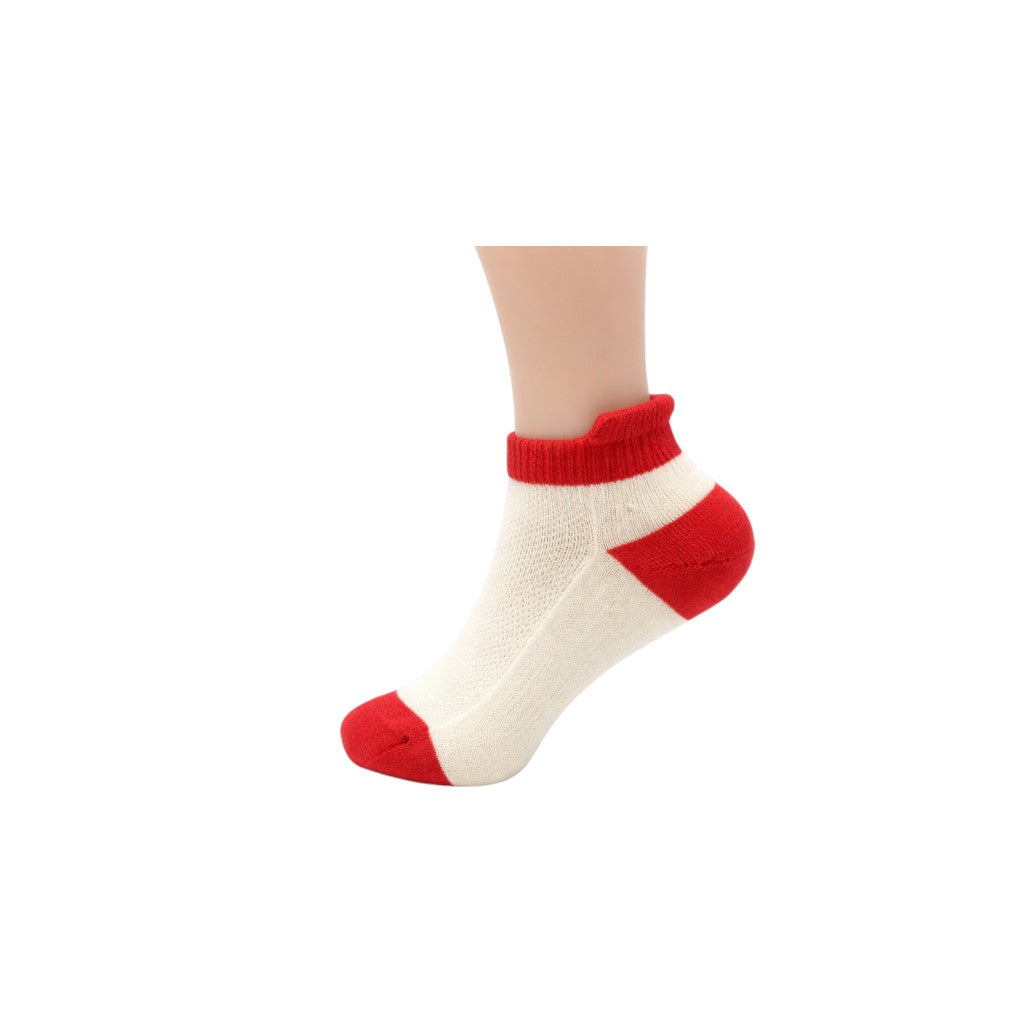 Chaussettes courtes couleur Rouge