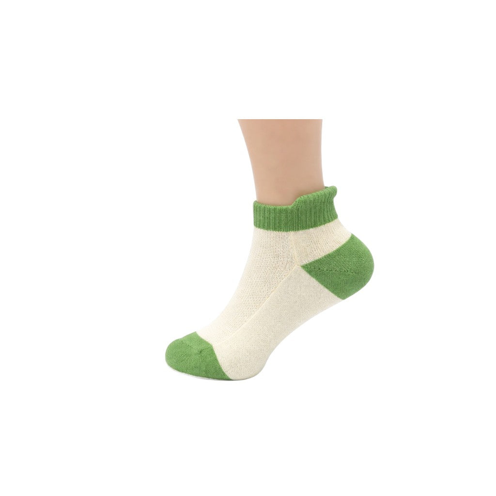 Chaussettes courtes couleur Verte
