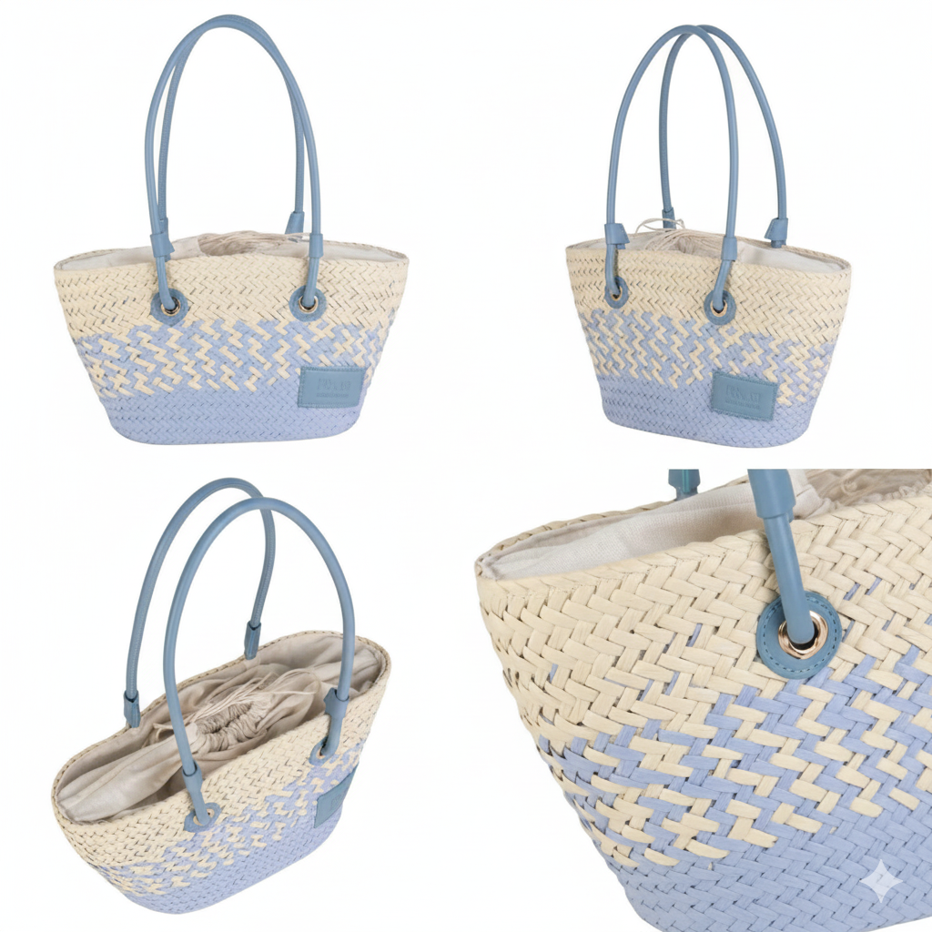 Sac cabas bleu turquoise