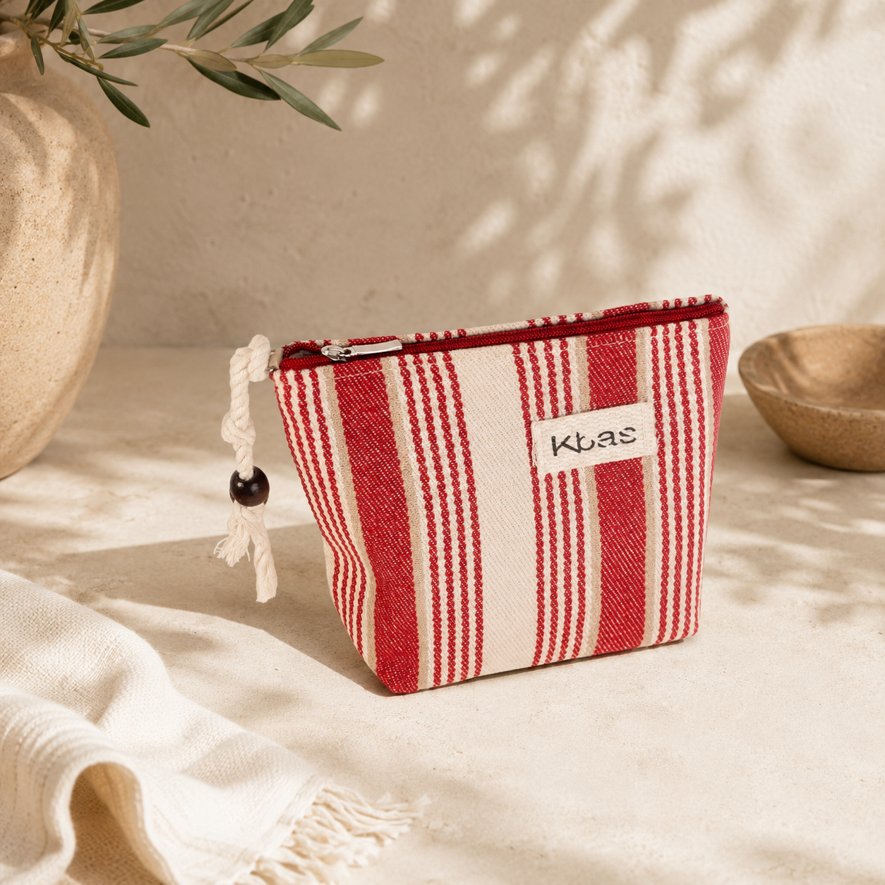 Pochette coton rouge