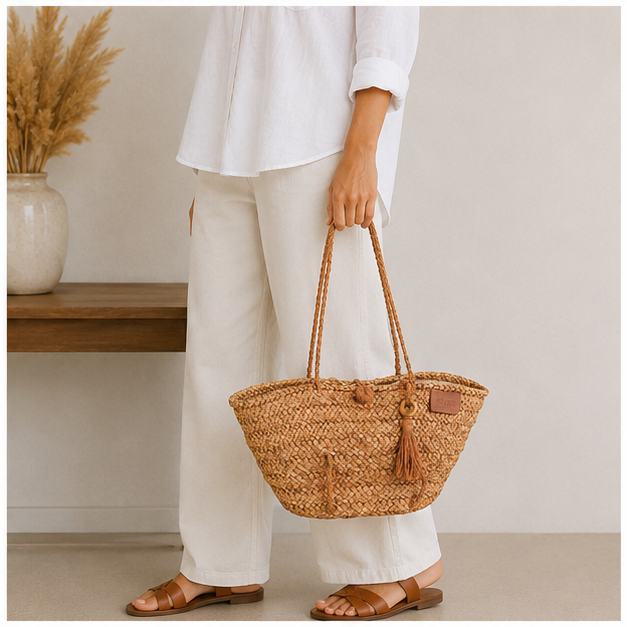 Sac en osier orange