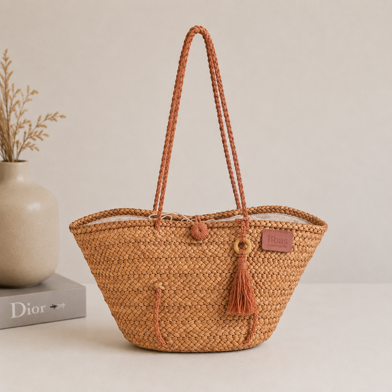 Sac en osier orange