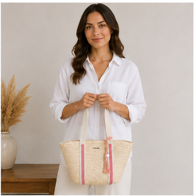 Sac cabas rose