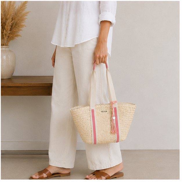 Sac cabas rose
