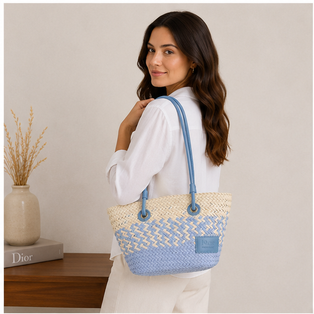 Sac cabas bleu turquoise