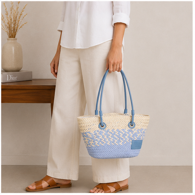 Sac cabas bleu turquoise