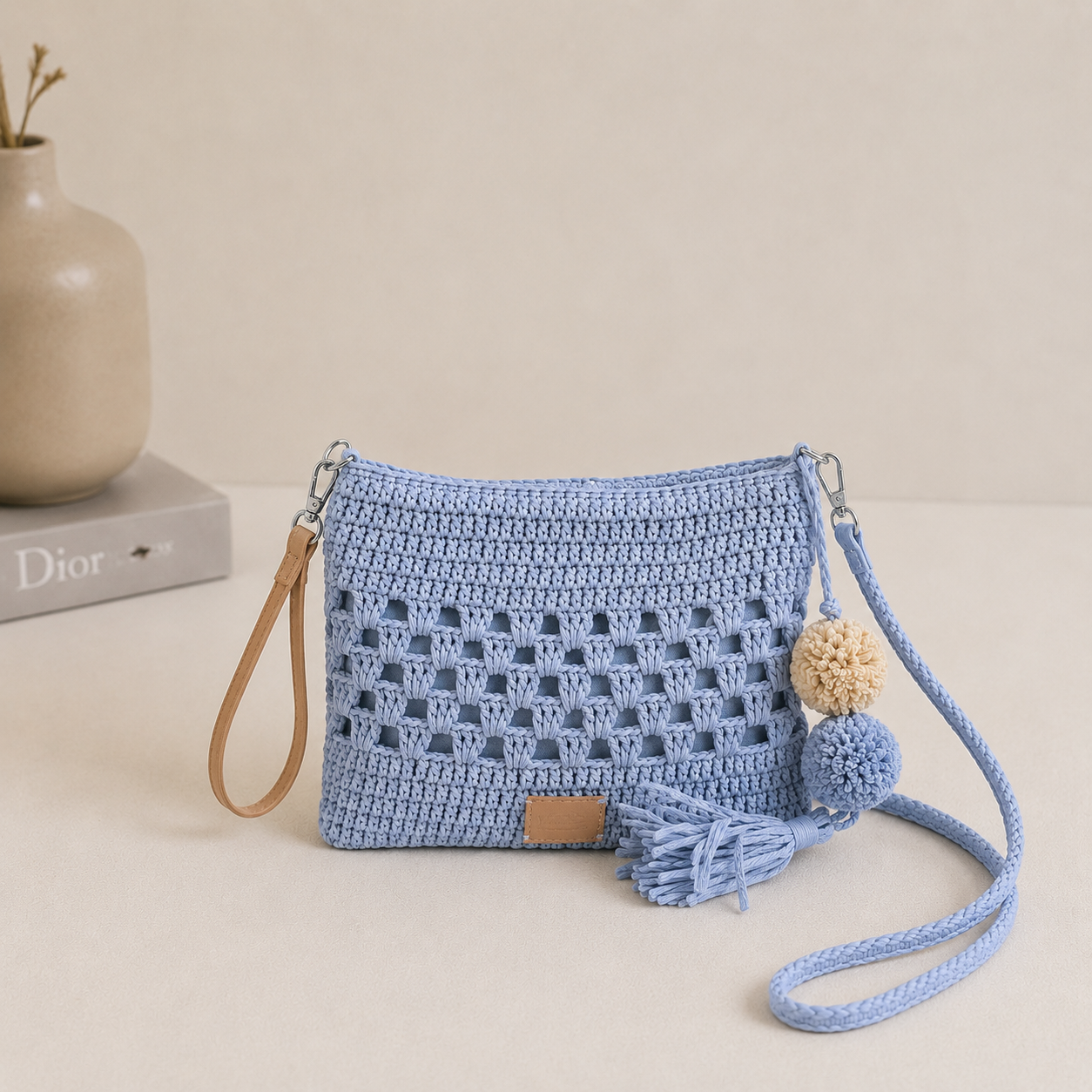 Pochette bandoulière bleue