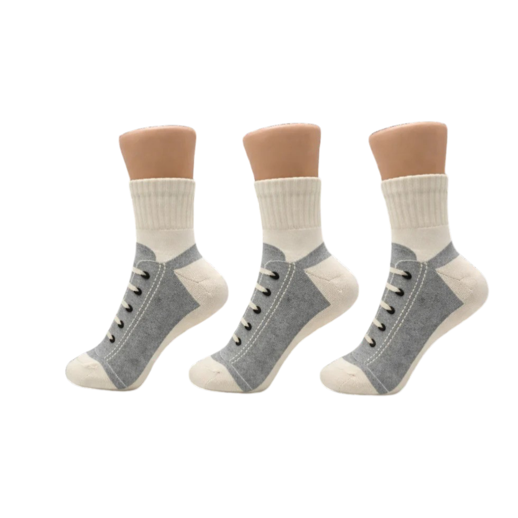 Lot de 3 paires de chaussettes Canvas Gris Clair Adulte