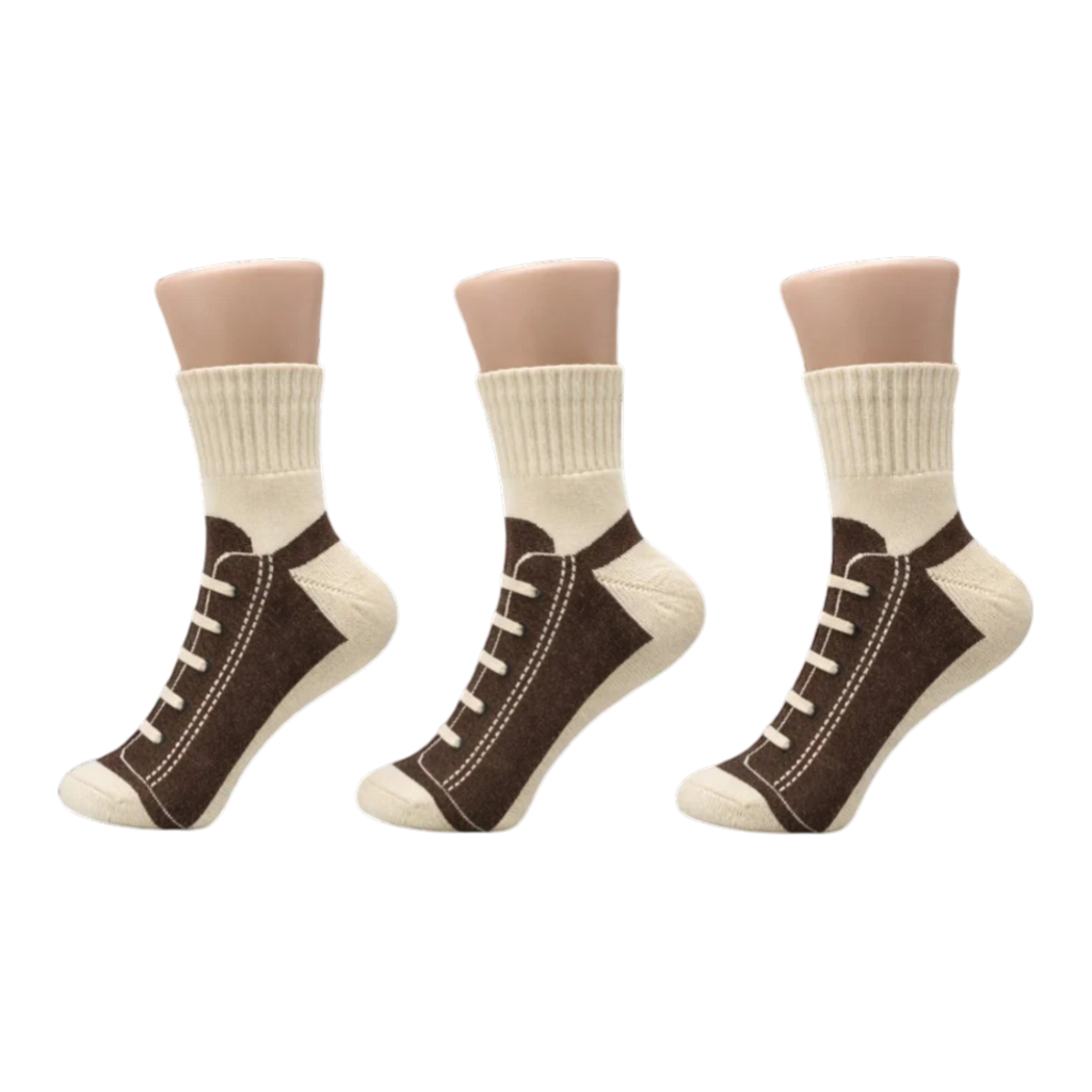 Lot de 3 paires de chaussettes Canvas Marron Adulte