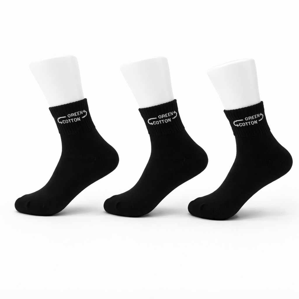 Lot de 3 paires de chaussettes moyennes Noir