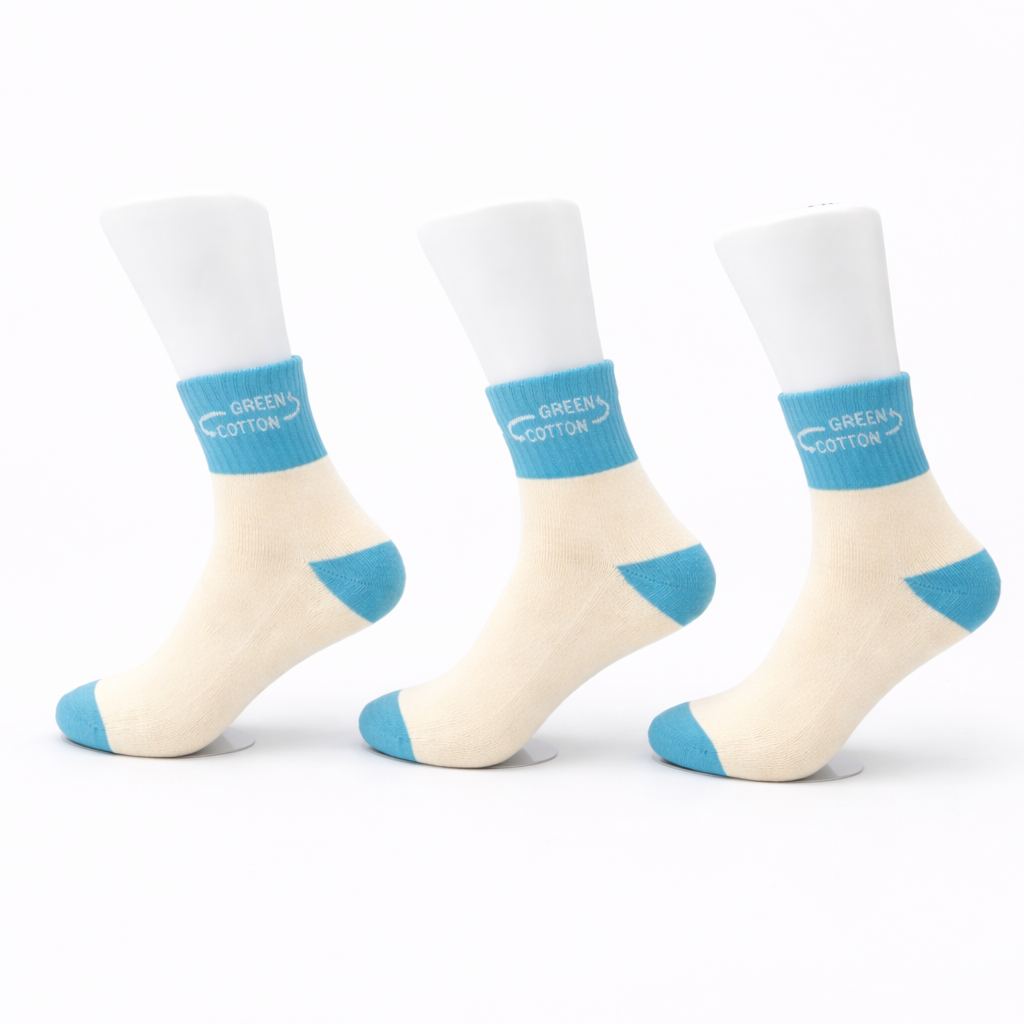 Lot de 3 paires de  chaussettes moyennes Turquoise