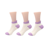 Lot de 3 paires de  chaussettes courtes couleur Violet