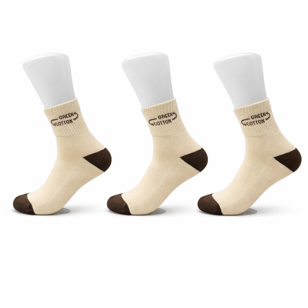 Lot de 3 paires de  chaussettes moyennes Marron