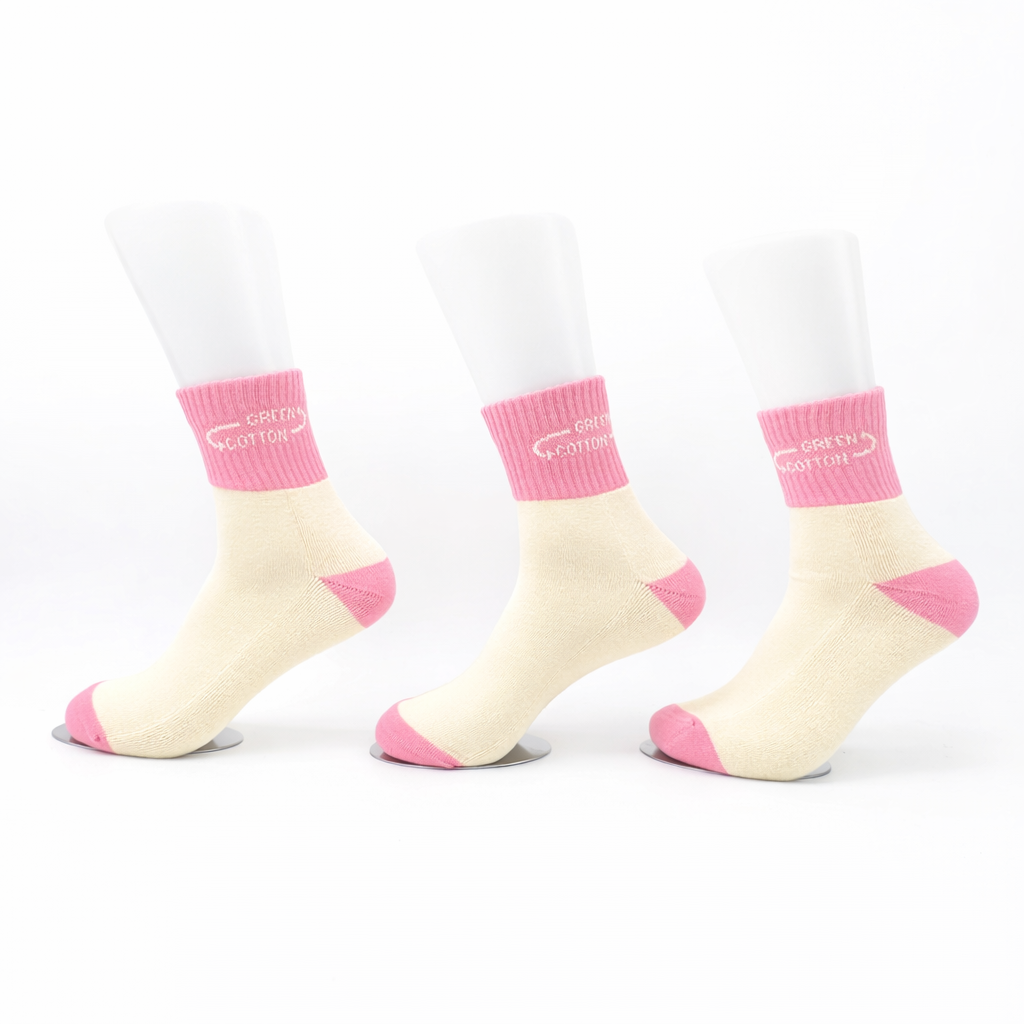 Lot de 3 paires de  chaussettes moyennes Rose