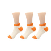 Lot de 3 paires de  chaussettes courtes couleur Orange