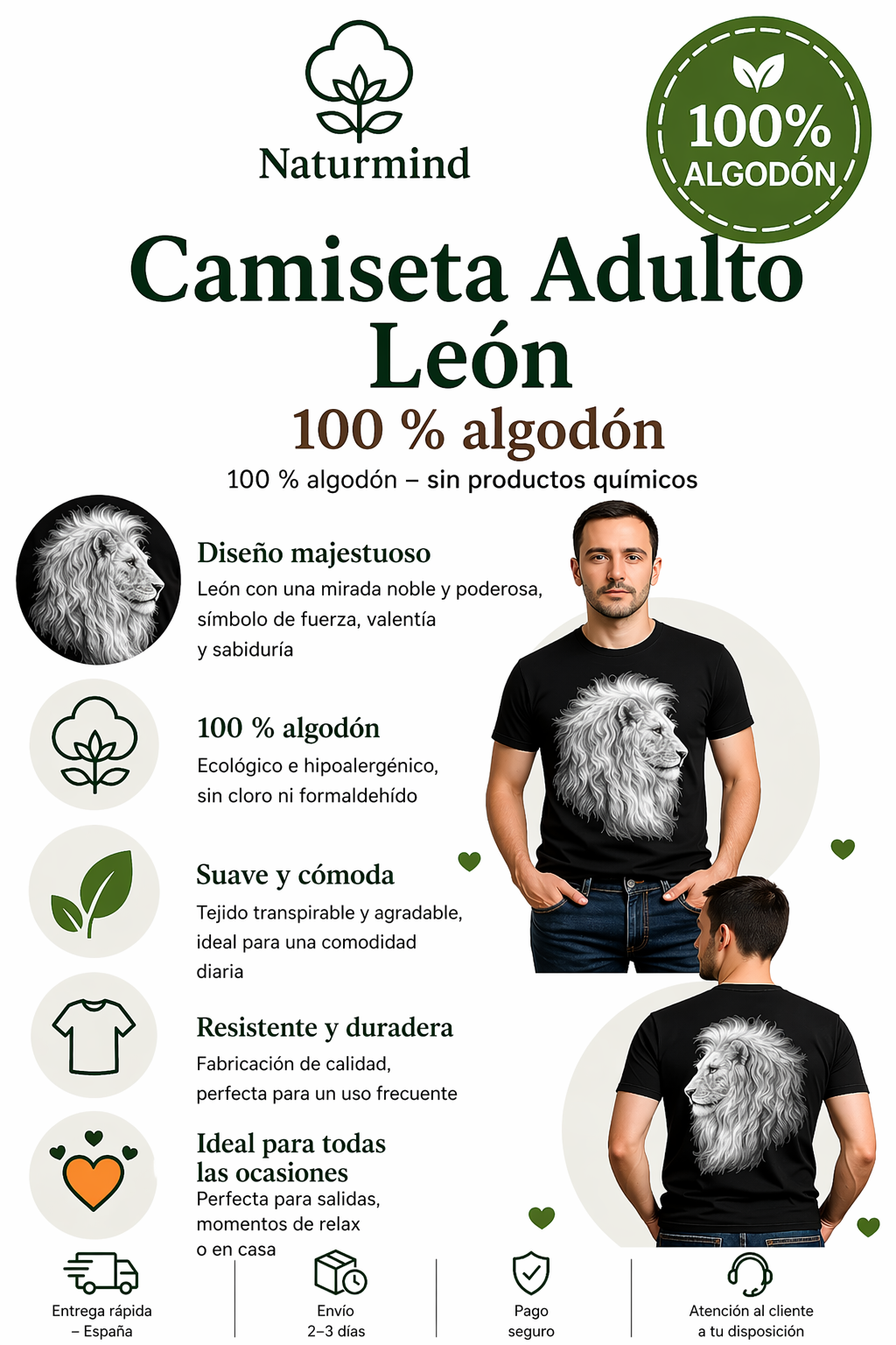 T-shirt Adulte Lion