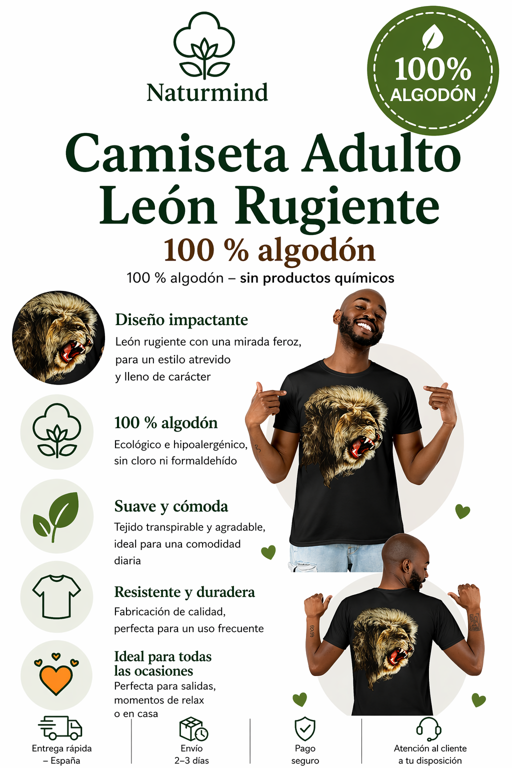 T-Shirt Adulte Lion Râleur