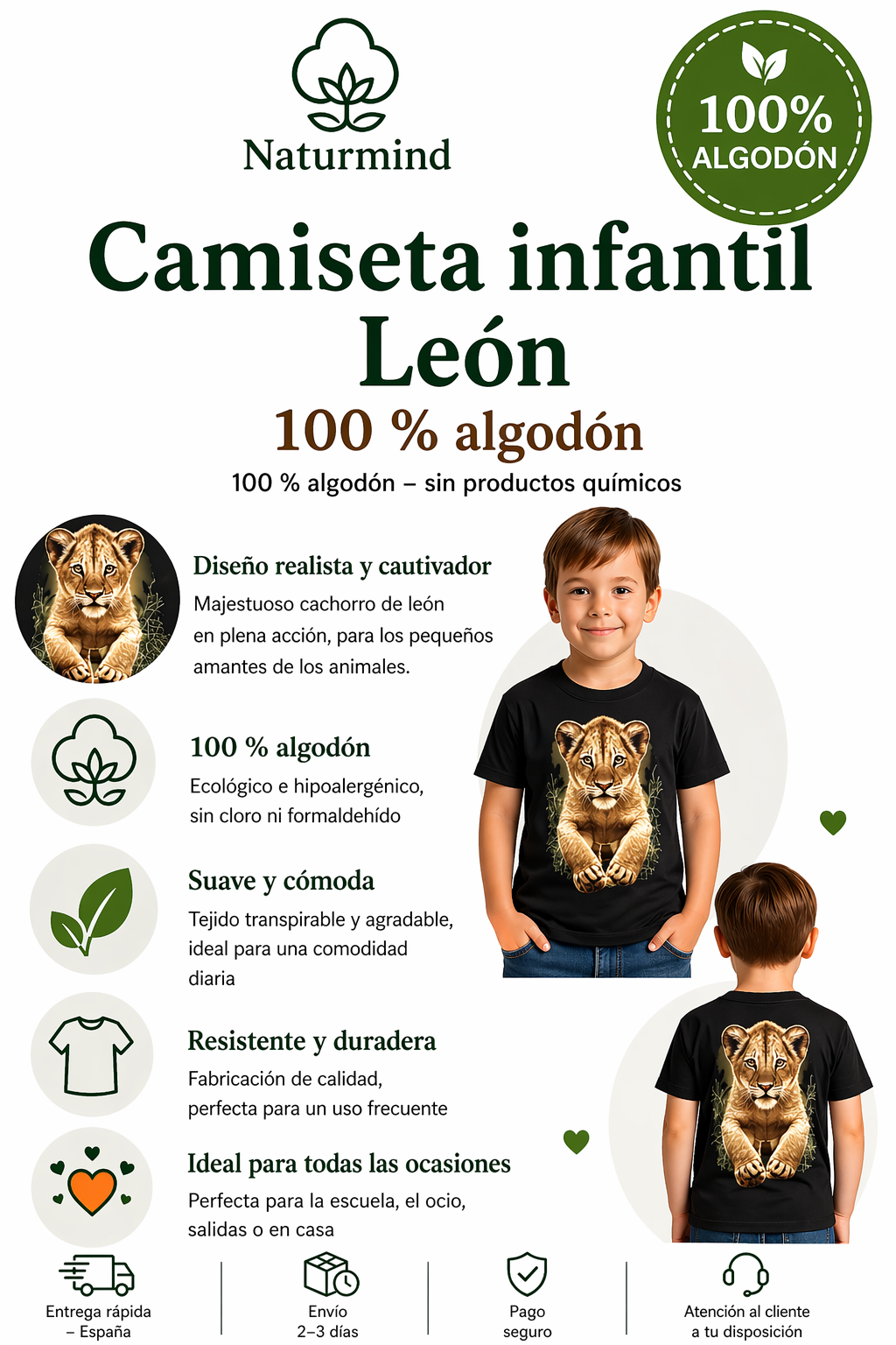 T-shirt Enfant Lion