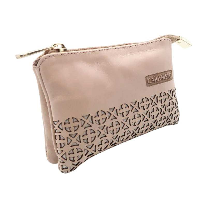 Porte-monnaie en cuir marron