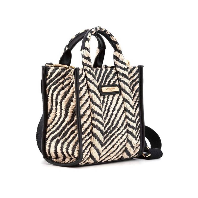 Sac zébré en osier